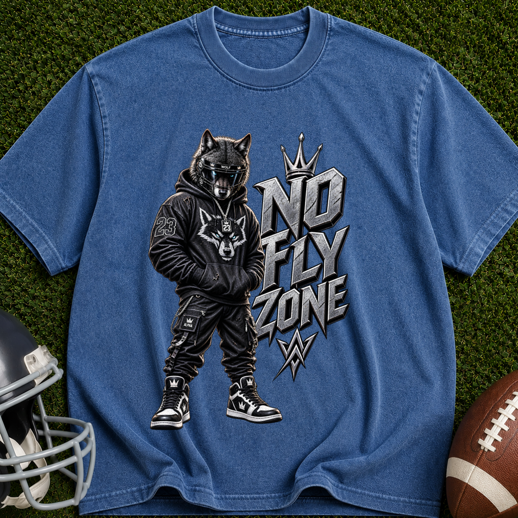 No Fly Zone Wolf Graphic T-Shirt