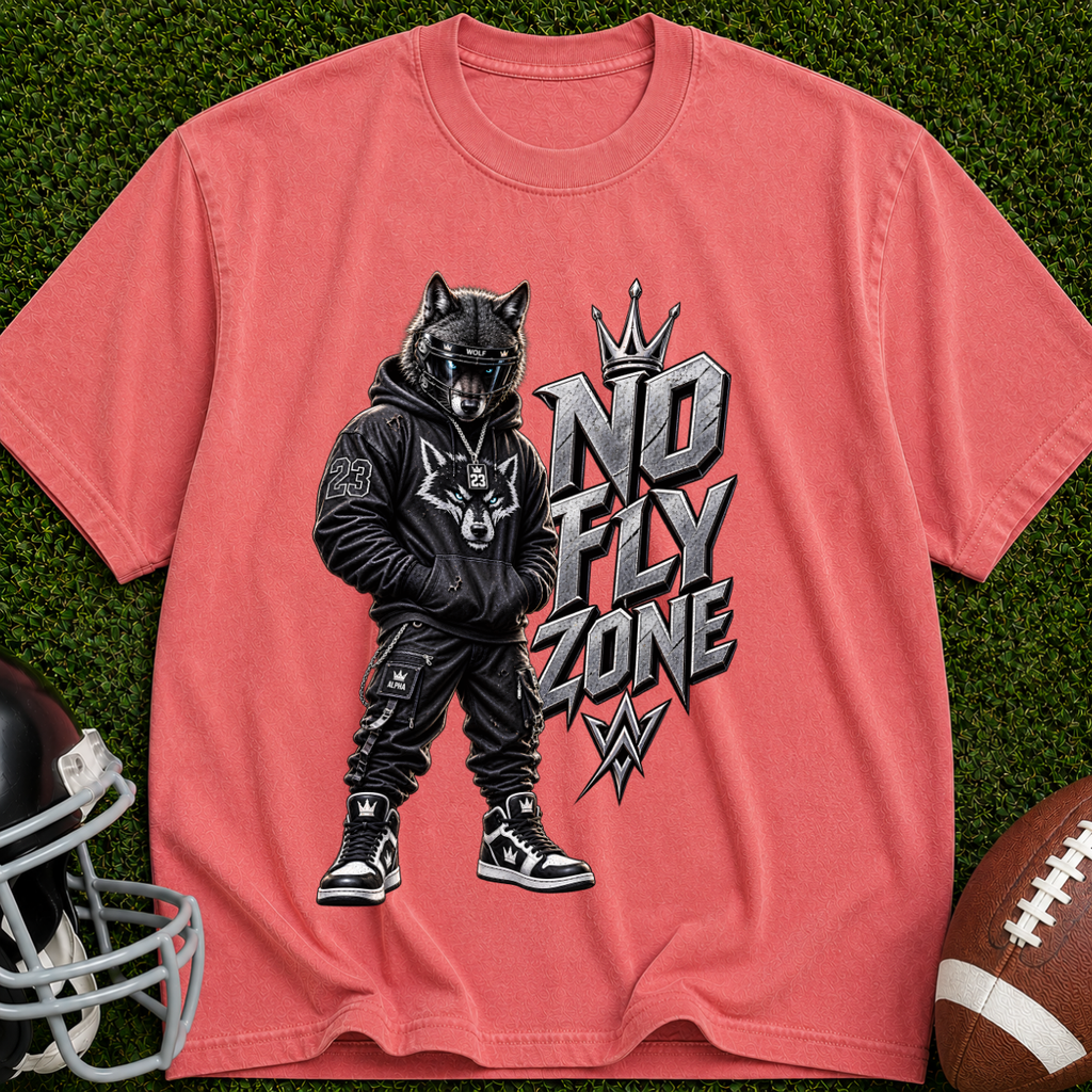 No Fly Zone Wolf Graphic T-Shirt