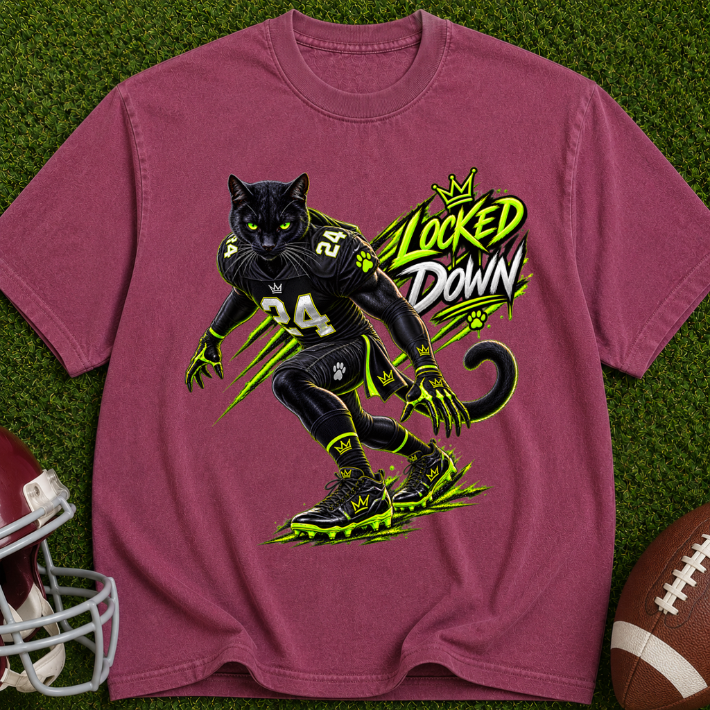 T‑Shirt — 'Locked Down' Panther Football Graphic Tee