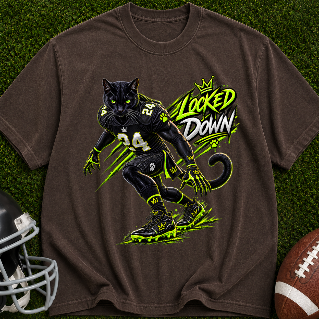 T‑Shirt — 'Locked Down' Panther Football Graphic Tee