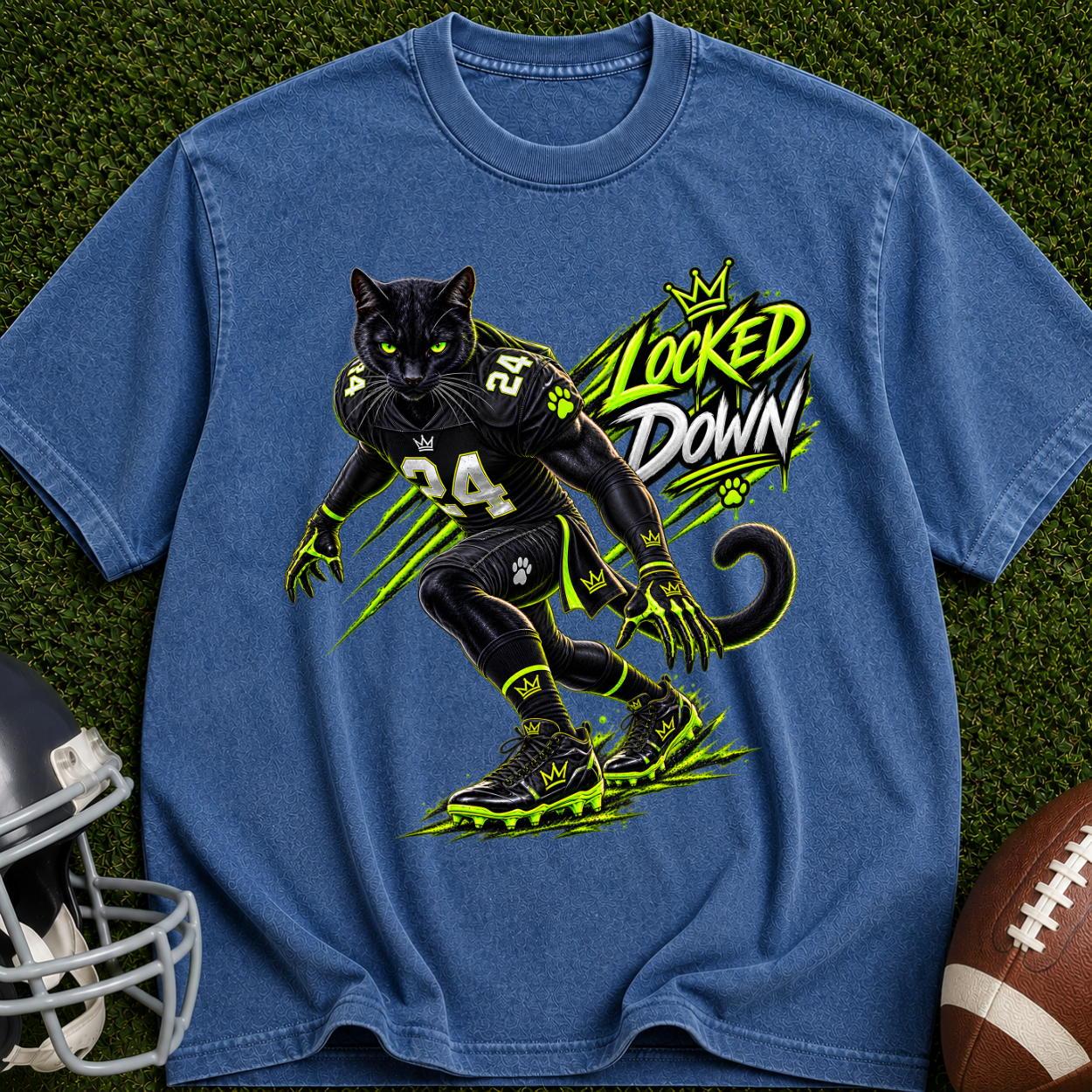 T‑Shirt — 'Locked Down' Panther Football Graphic Tee