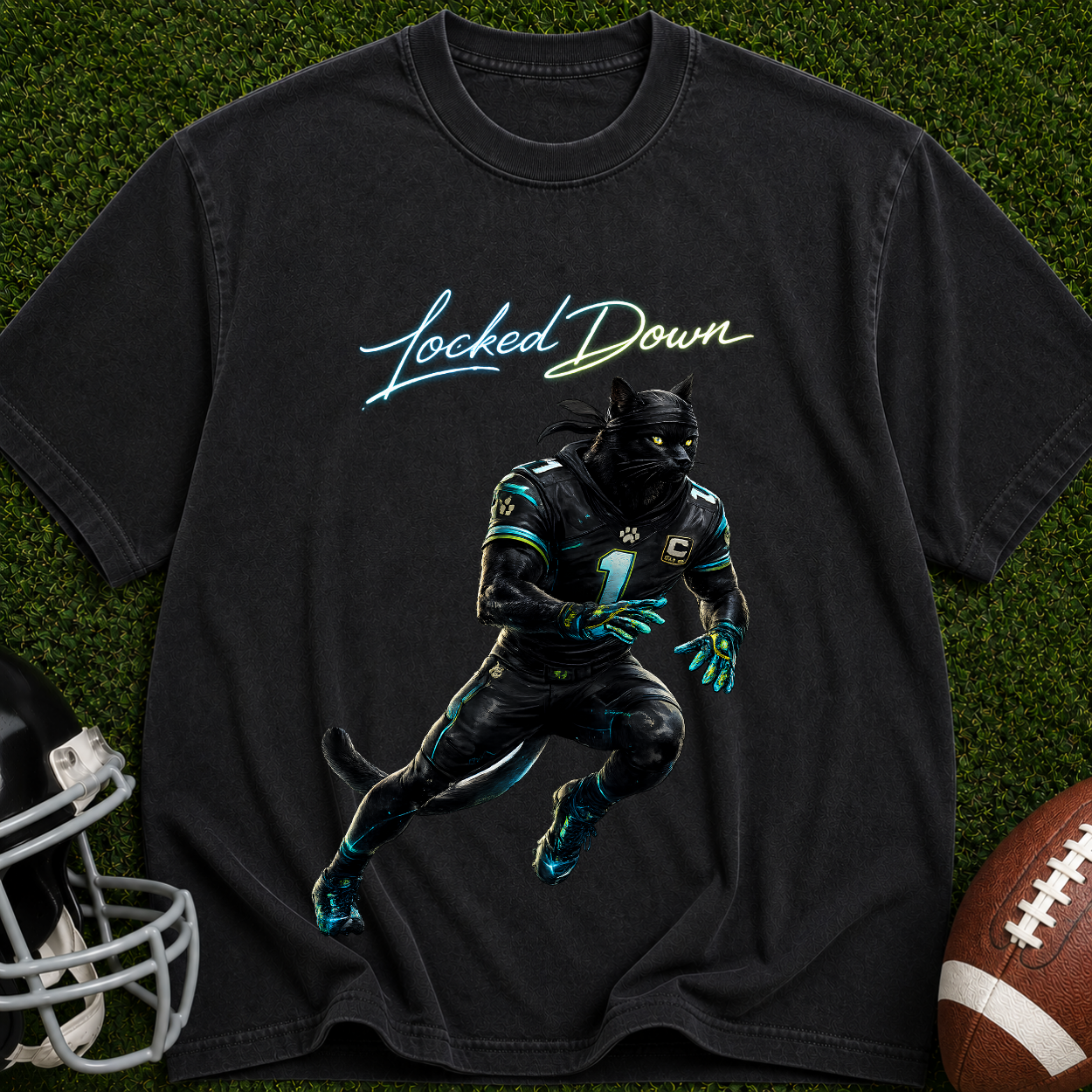 Runner Graphic T-Shirt — "Lunatic Moon" Vintage-Style Pocket Art