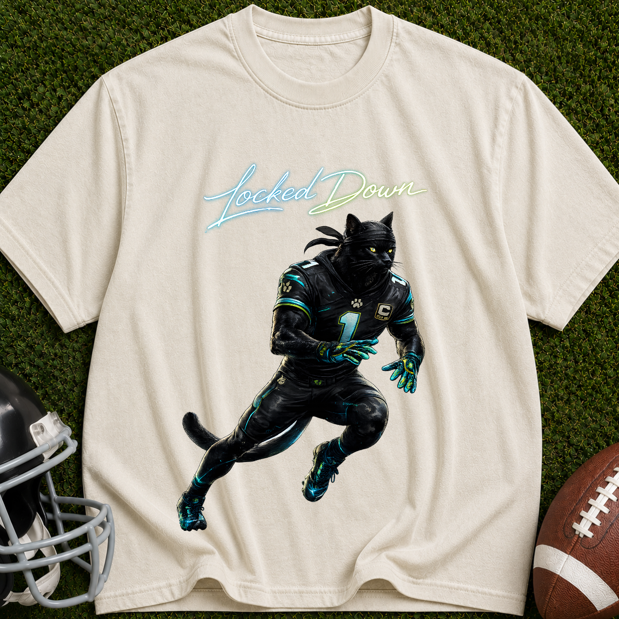 Runner Graphic T-Shirt — "Lunatic Moon" Vintage-Style Pocket Art