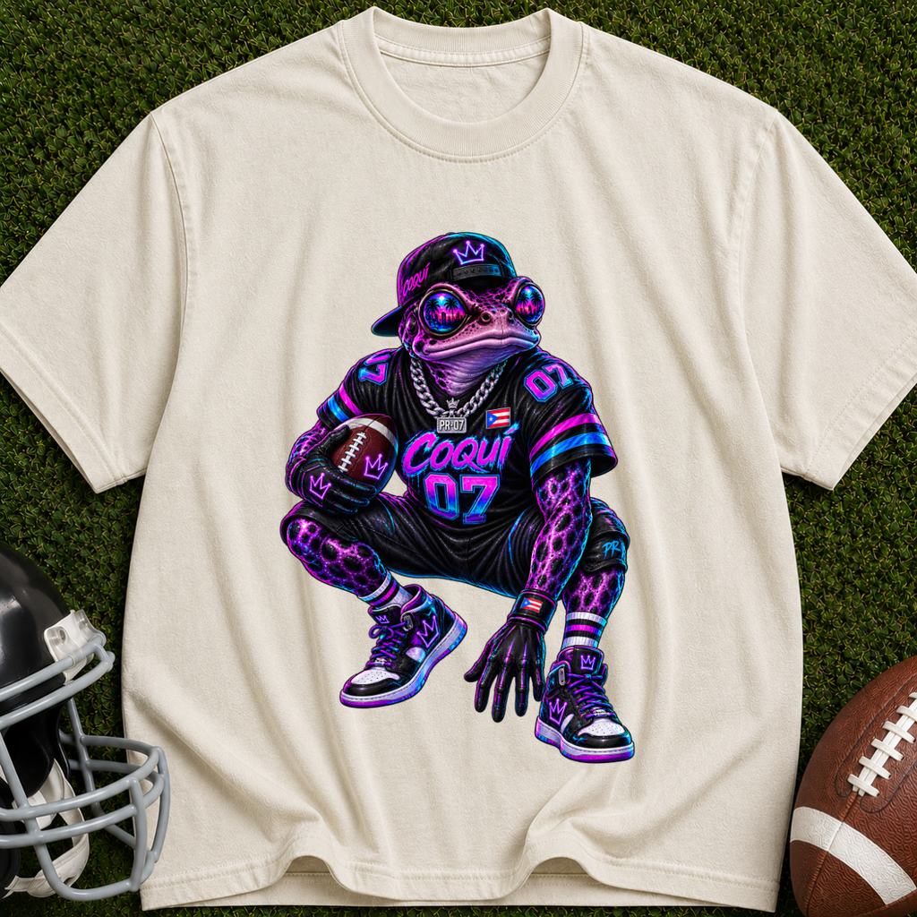 Neon Frog Streetwear T-Shirt — 'Cool' Retro Vaporwave Graphic