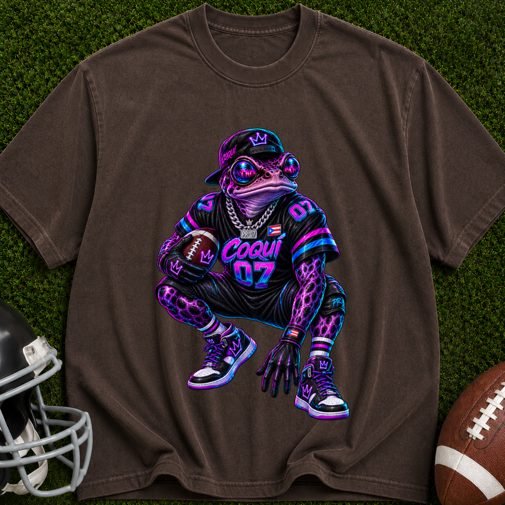 Neon Frog Streetwear T-Shirt — 'Cool' Retro Vaporwave Graphic