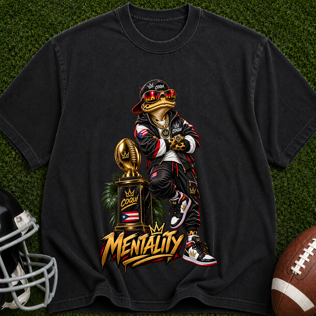 Mentality Streetwear T‑Shirt — Retro Frog Graphic Tee