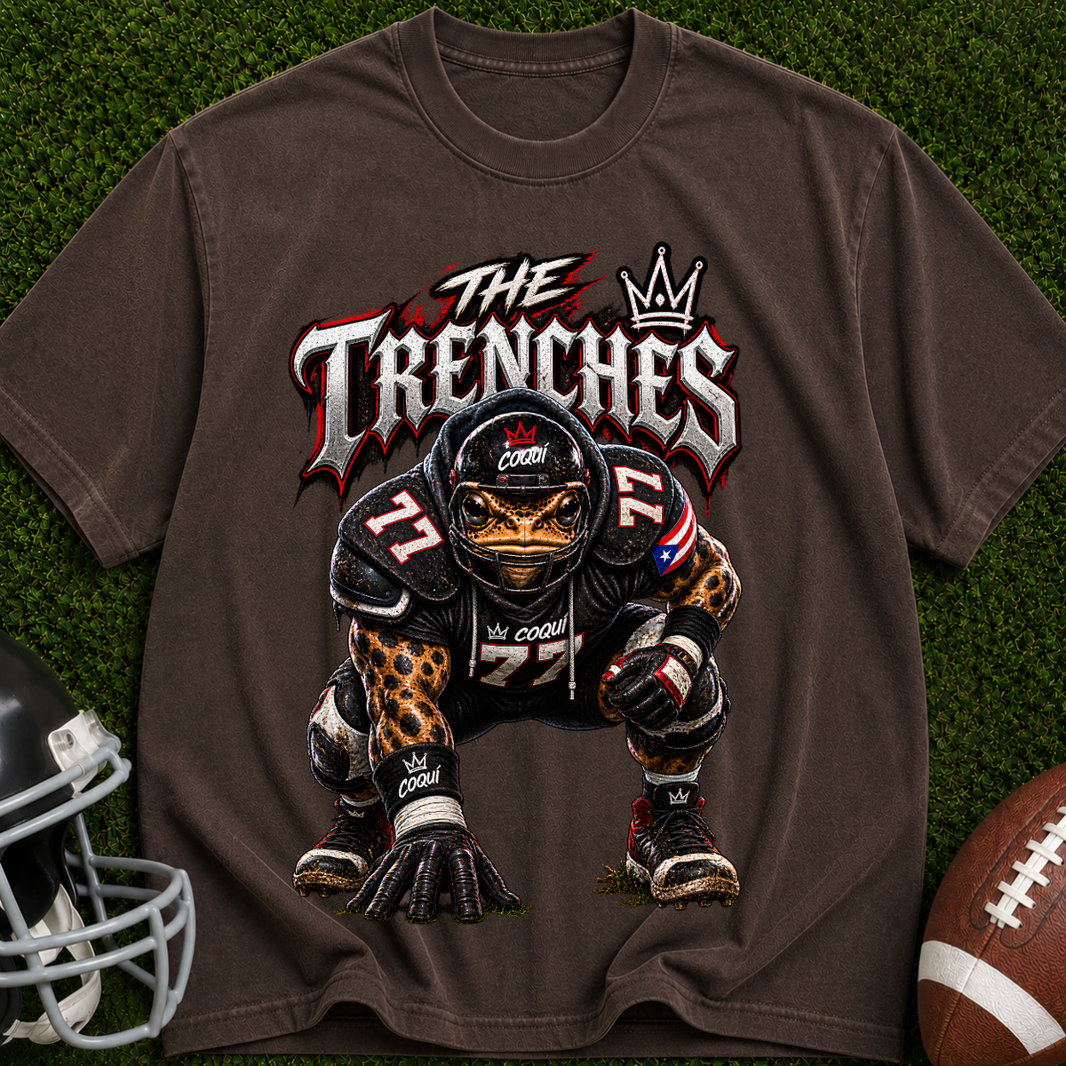 Football Trenches T-Shirt — 'The Trenches' Defensive Lineman Graphic Tee