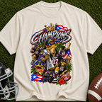Champions Puerto Rico Football T-Shirt — Vintage Team Pride Tee