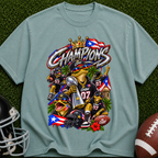 Champions Puerto Rico Football T-Shirt — Vintage Team Pride Tee