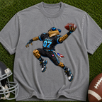 Football Frog Graphic T-Shirt — Athletic Mascot Jersey Design