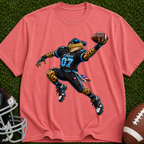Football Frog Graphic T-Shirt — Athletic Mascot Jersey Design