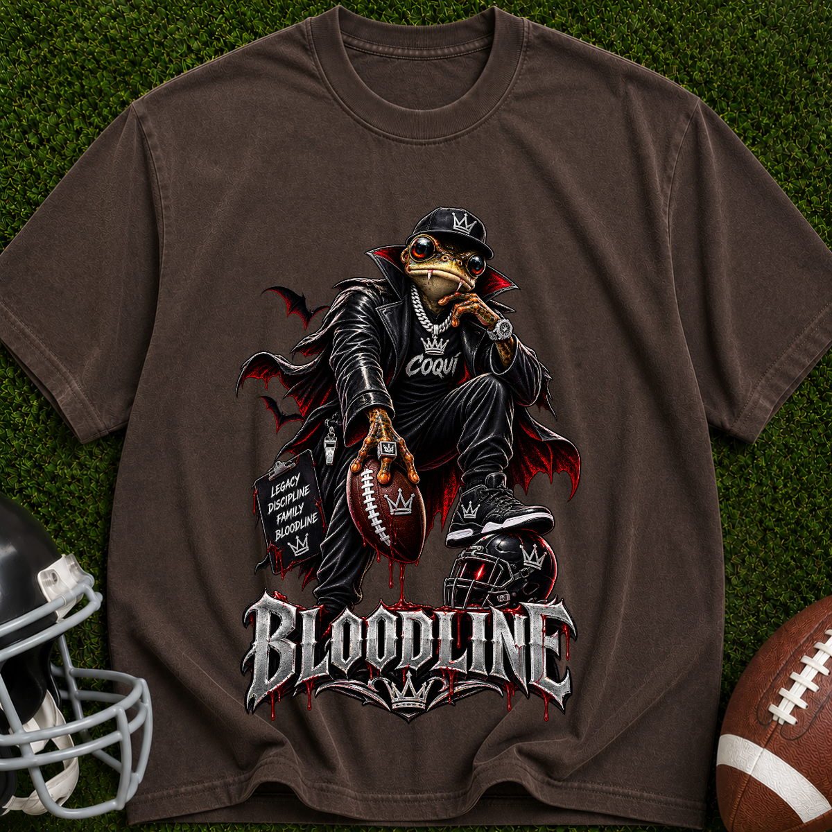 Bloodline Graphic T-Shirt — Gothic Crow Skull Design