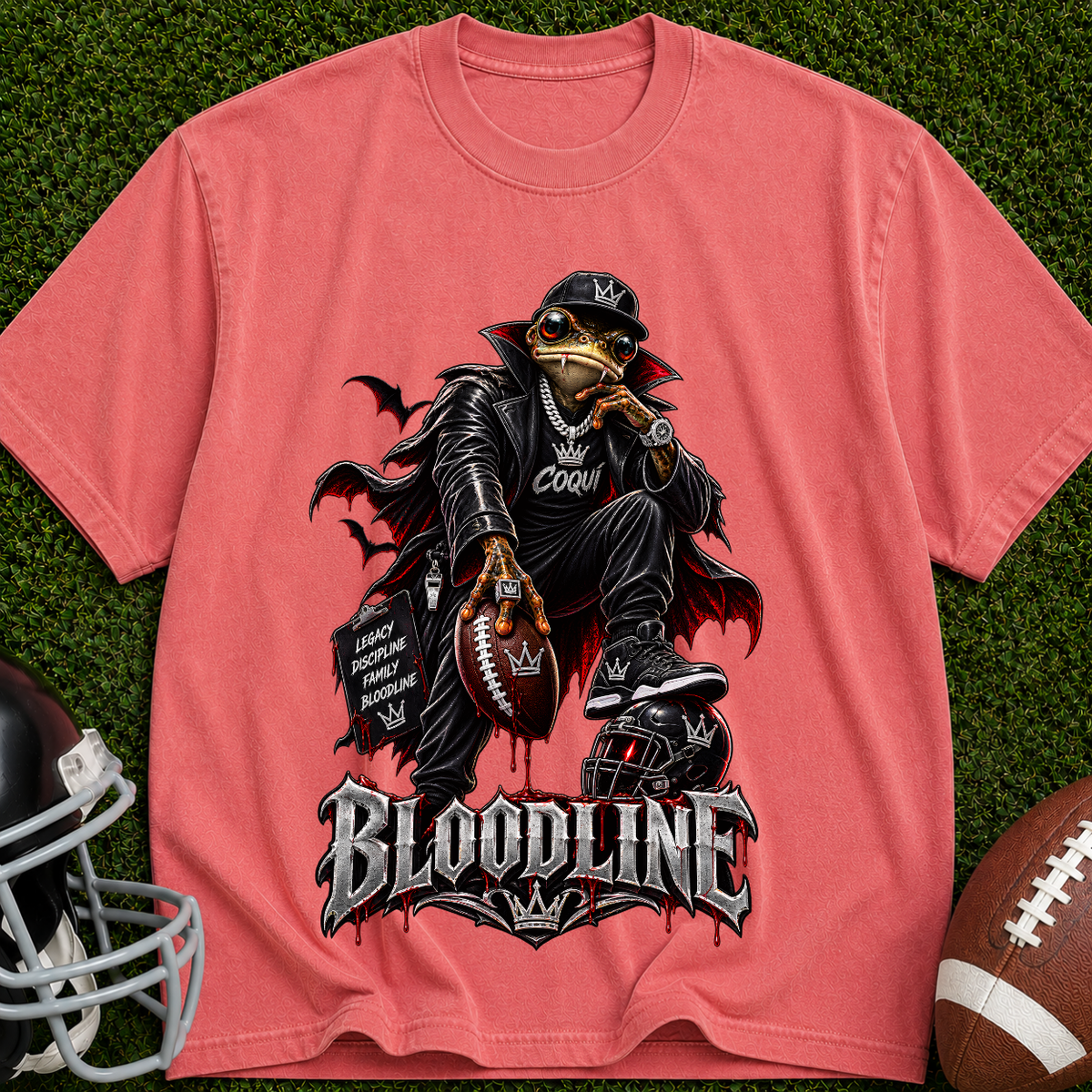 Bloodline Graphic T-Shirt — Gothic Crow Skull Design