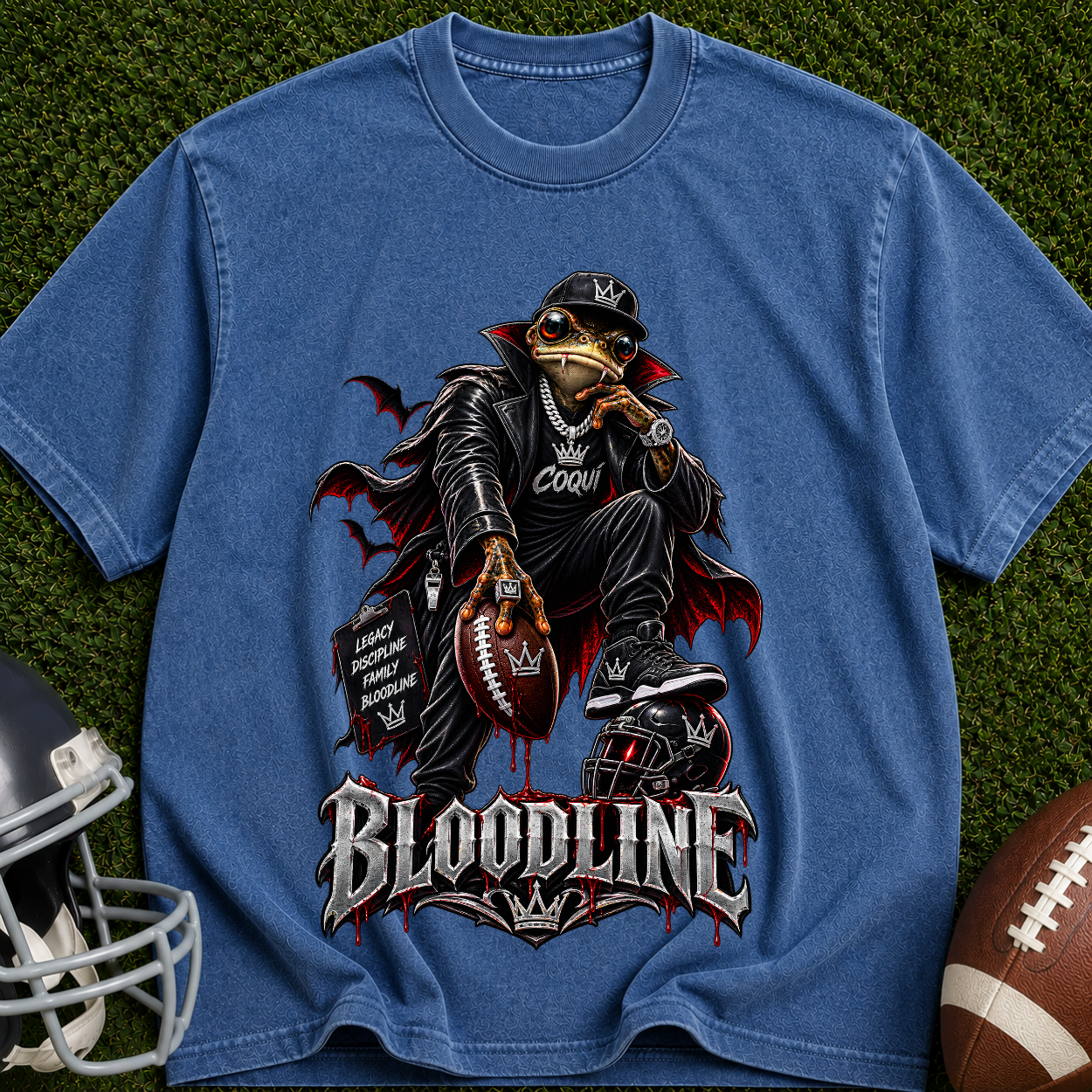Bloodline Graphic T-Shirt — Gothic Crow Skull Design