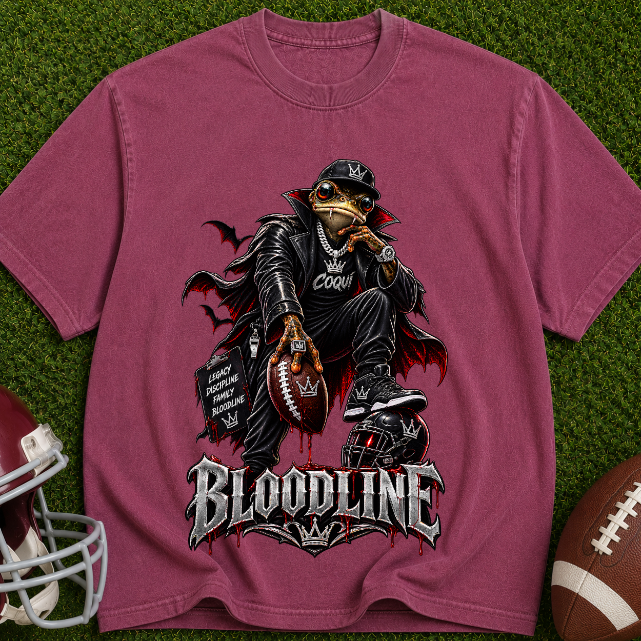 Bloodline Graphic T-Shirt — Gothic Crow Skull Design