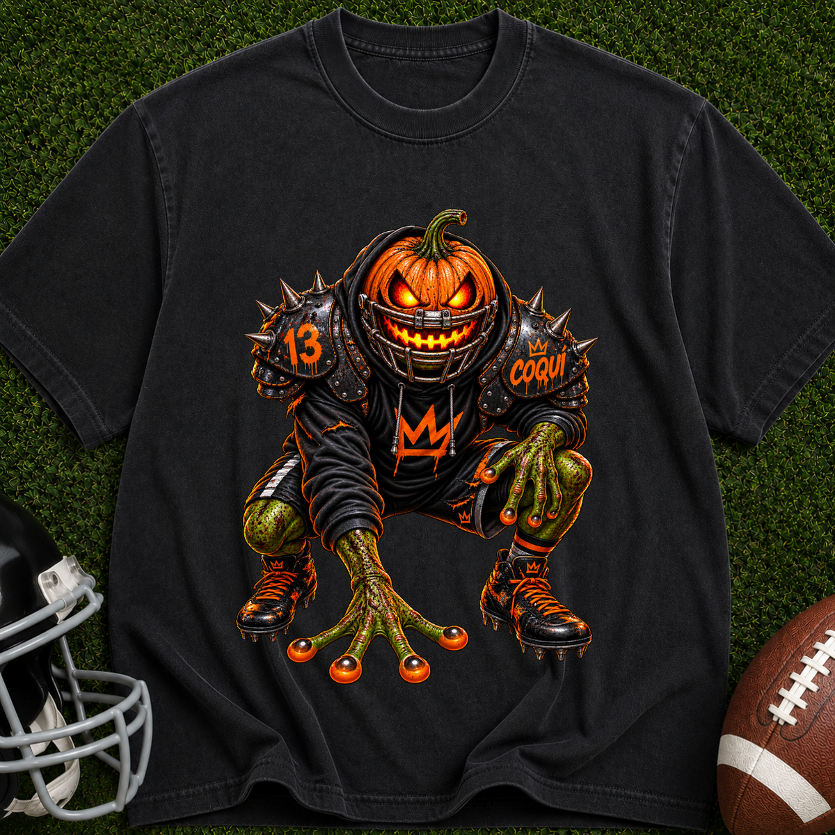 Pumpkin Scare T-Shirt — Creepy Jack-o'-Lantern Monster Tee for Halloween