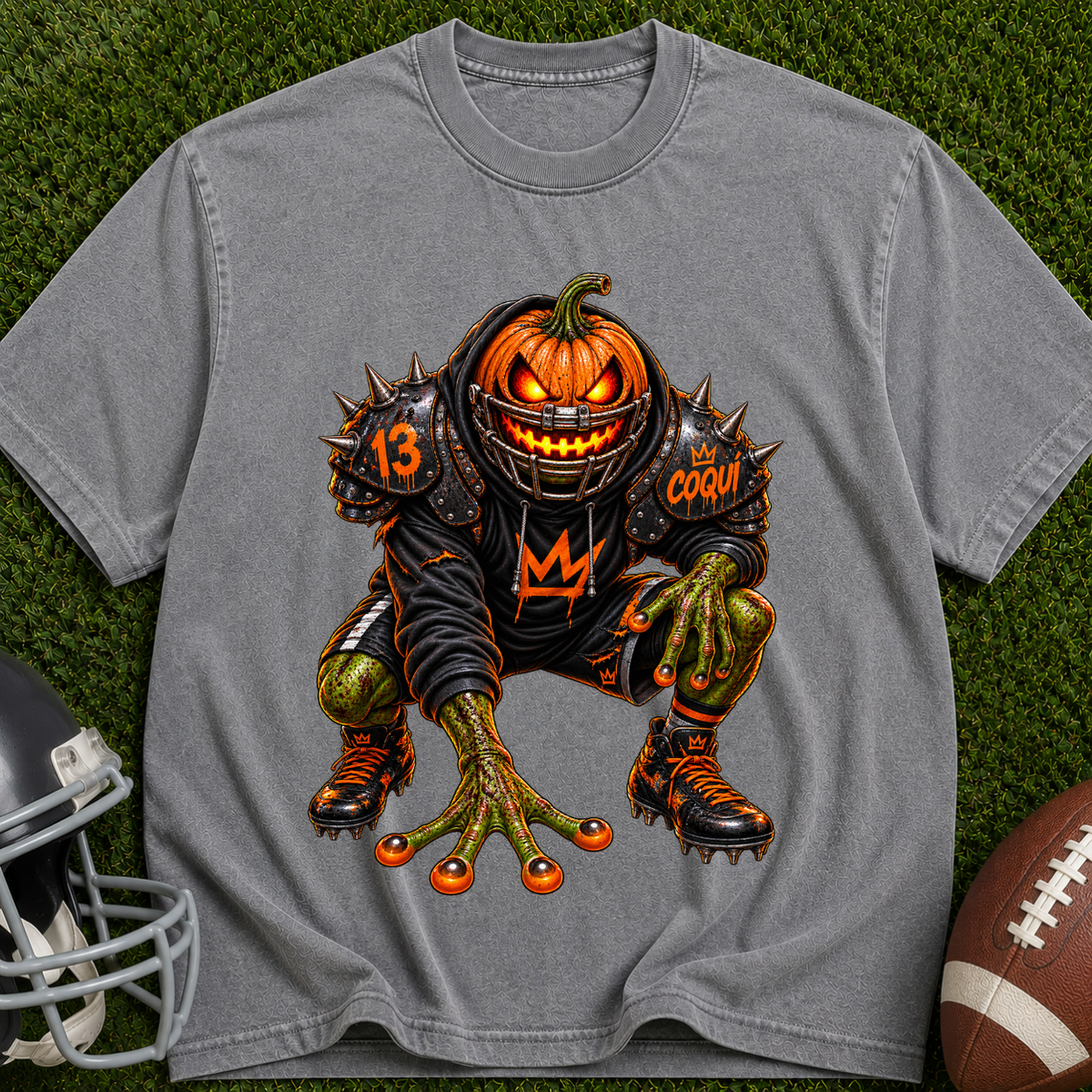 Pumpkin Scare T-Shirt — Creepy Jack-o'-Lantern Monster Tee for Halloween