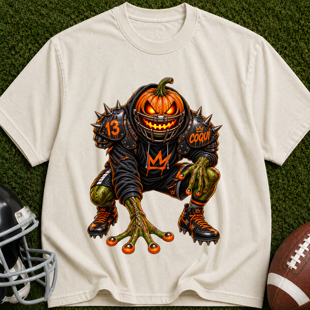 Pumpkin Scare T-Shirt — Creepy Jack-o'-Lantern Monster Tee for Halloween