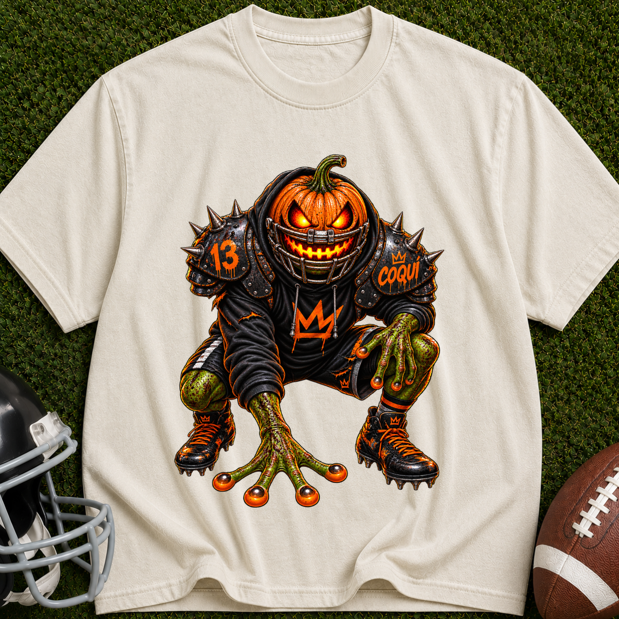Pumpkin Scare T-Shirt — Creepy Jack-o'-Lantern Monster Tee for Halloween