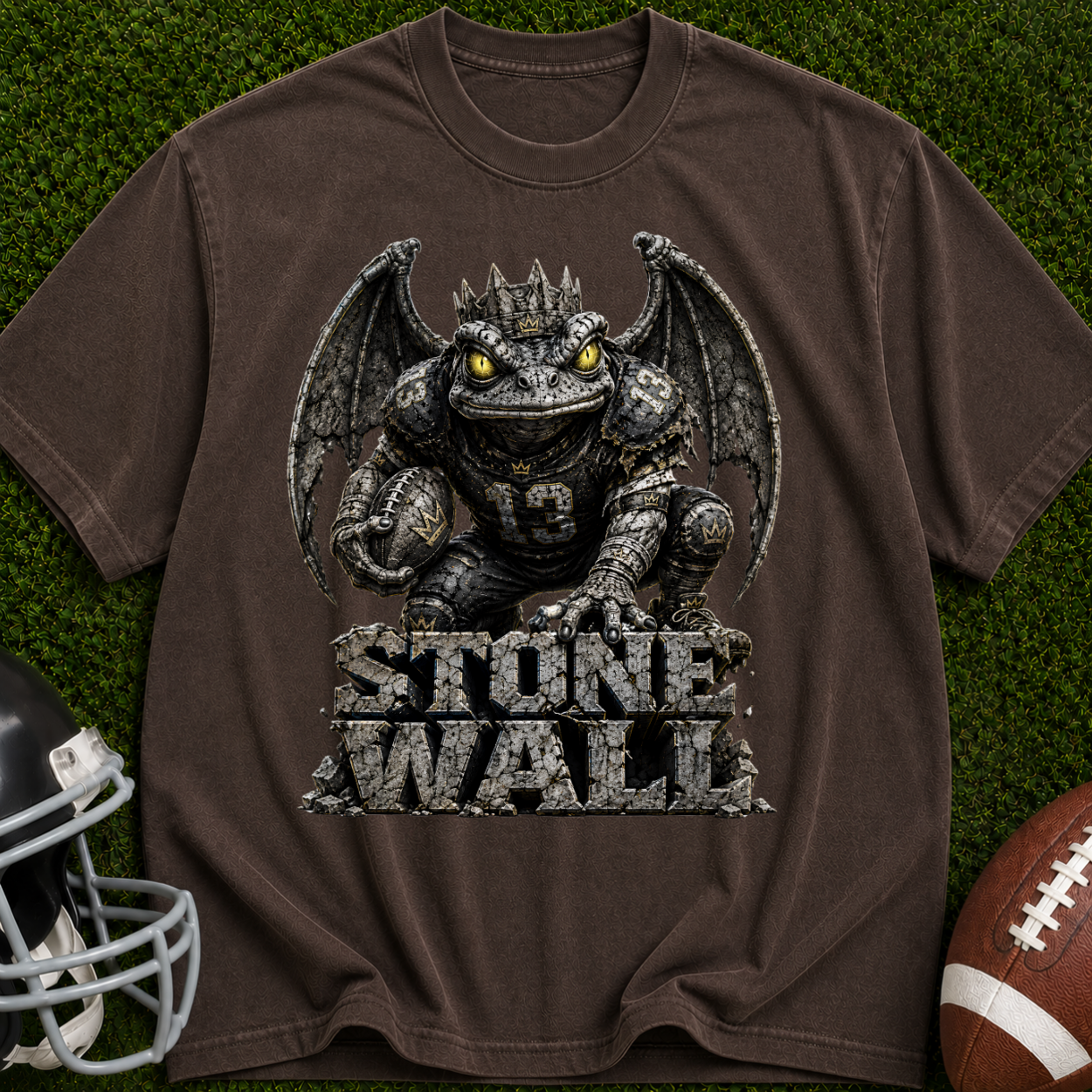 Stone Wall Dragon T-Shirt — Vintage Monster Graphic Tee