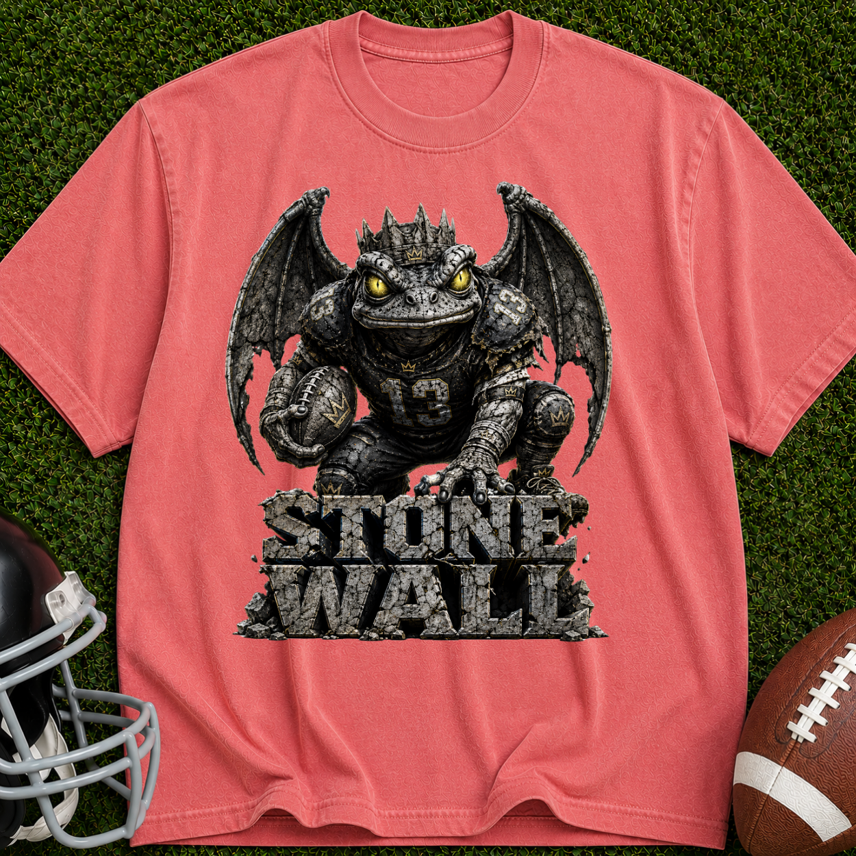 Stone Wall Dragon T-Shirt — Vintage Monster Graphic Tee