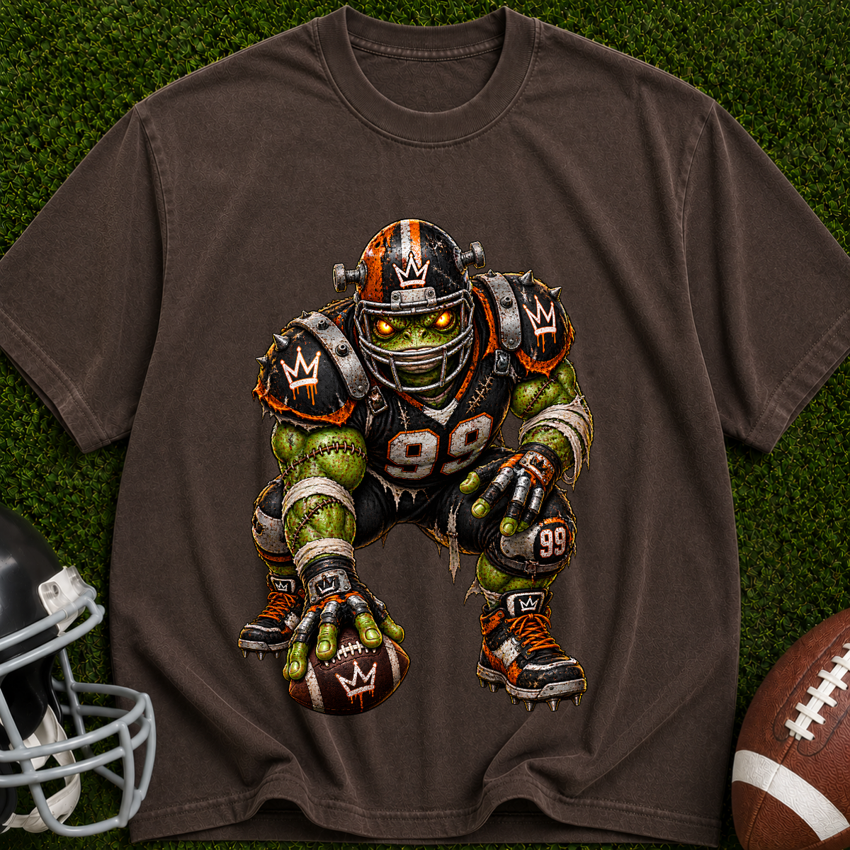 Zombie Football Player T-Shirt – Gridiron Undead Graphic Tee