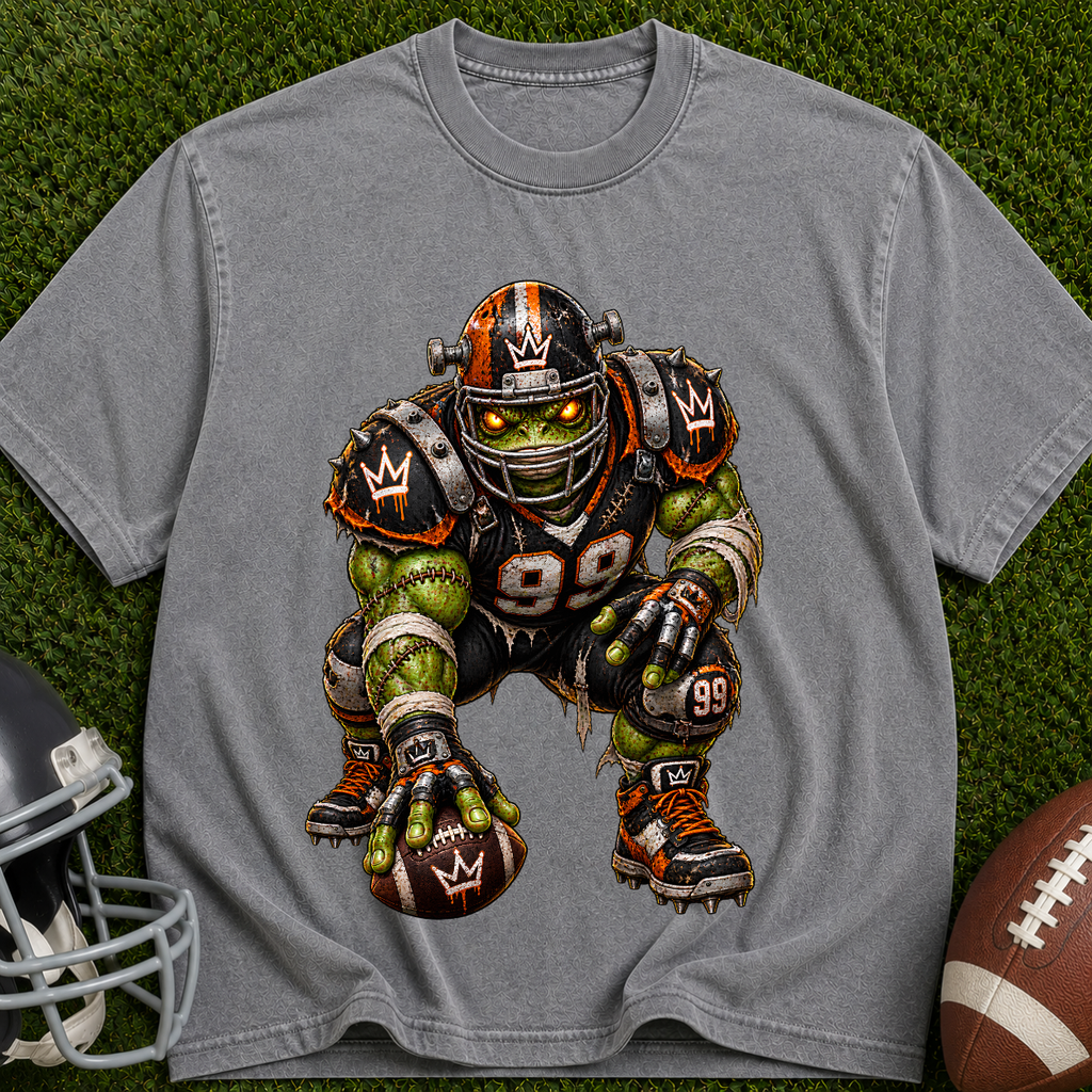 Zombie Football Player T-Shirt – Gridiron Undead Graphic Tee