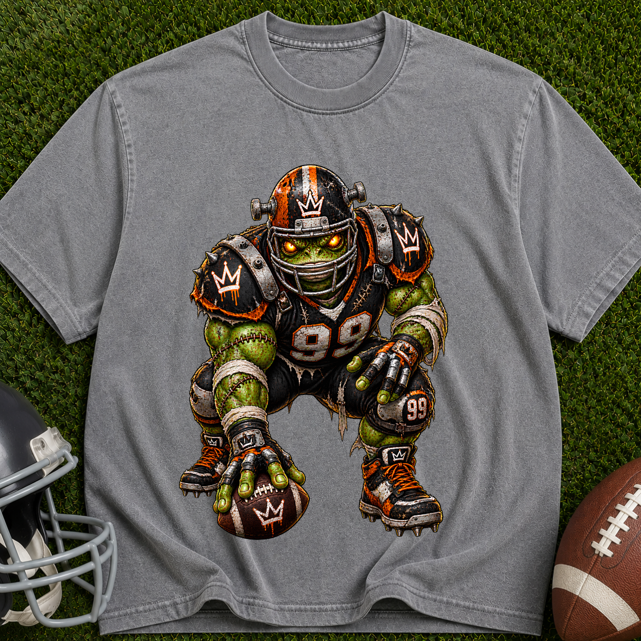 Zombie Football Player T-Shirt – Gridiron Undead Graphic Tee