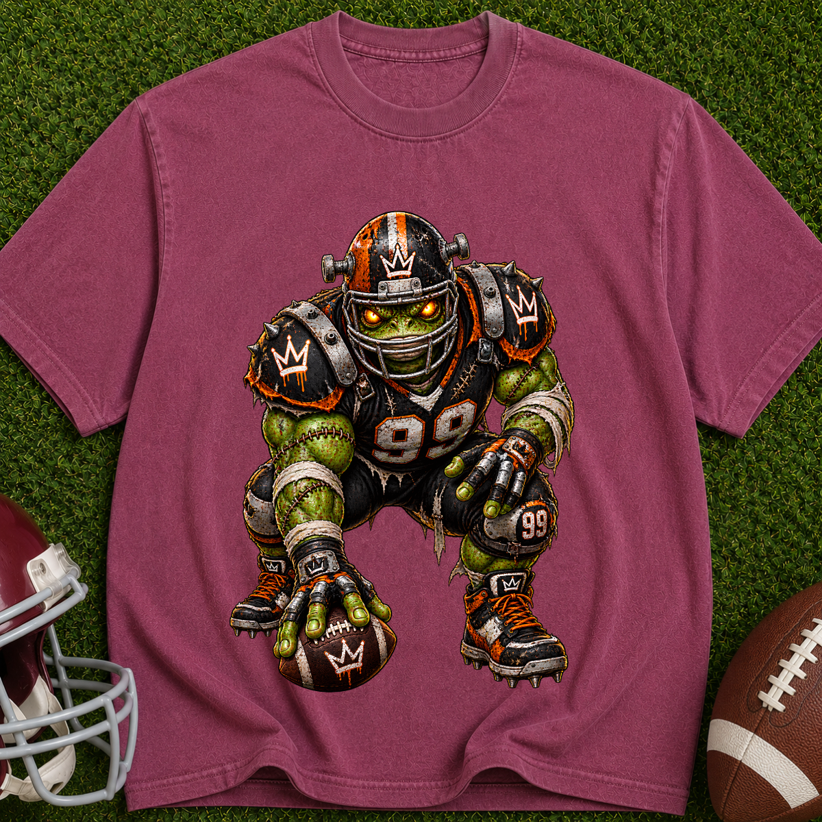 Zombie Football Player T-Shirt – Gridiron Undead Graphic Tee