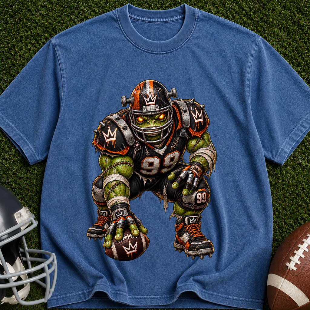 Zombie Football Player T-Shirt – Gridiron Undead Graphic Tee