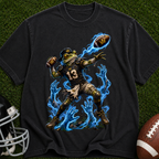Football Player Flame Graphic T-Shirt