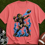 Football Player Flame Graphic T-Shirt