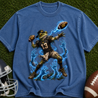 Football Player Flame Graphic T-Shirt