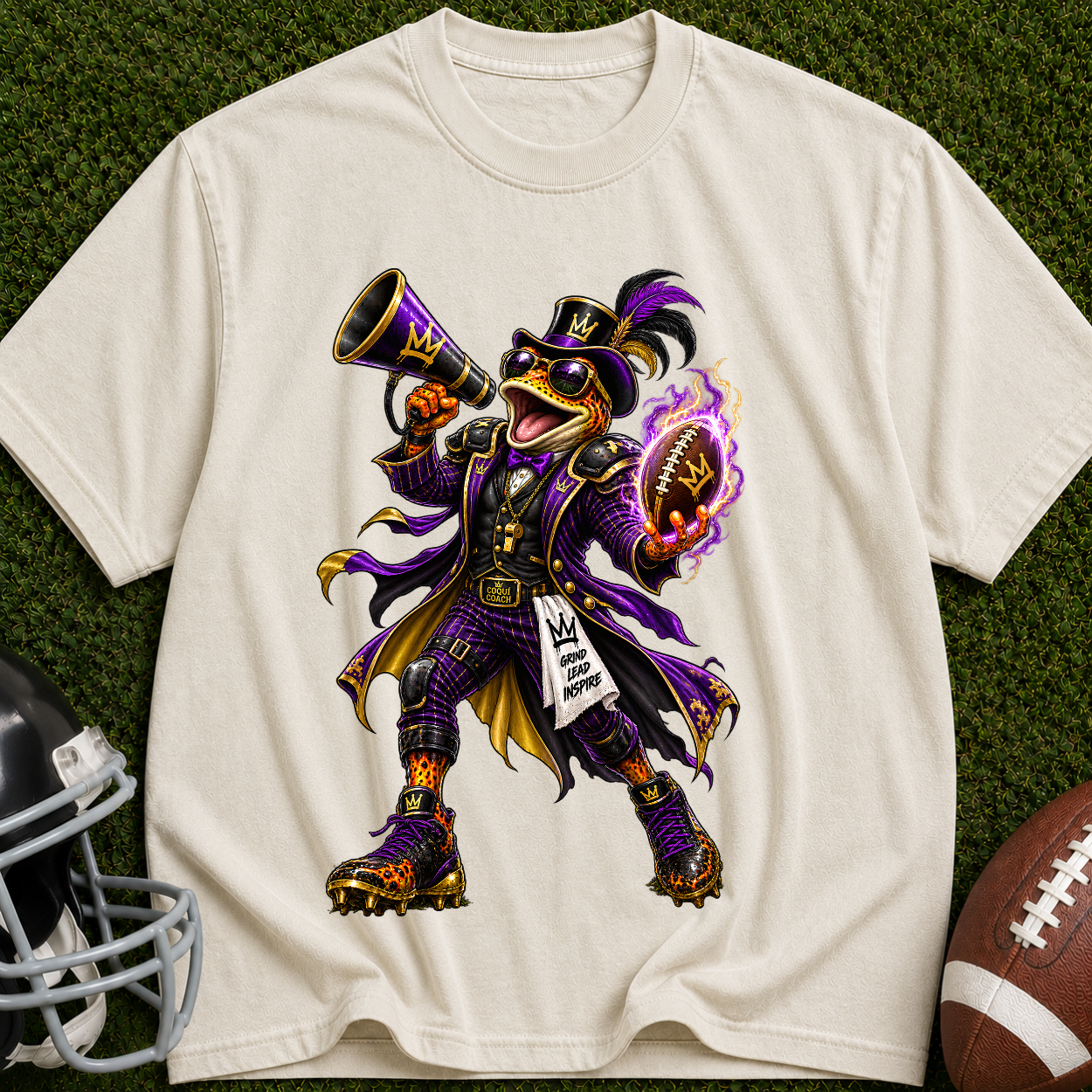 Bard Graphic T-Shirt — Dark Fantasy Bard with Megaphone Art