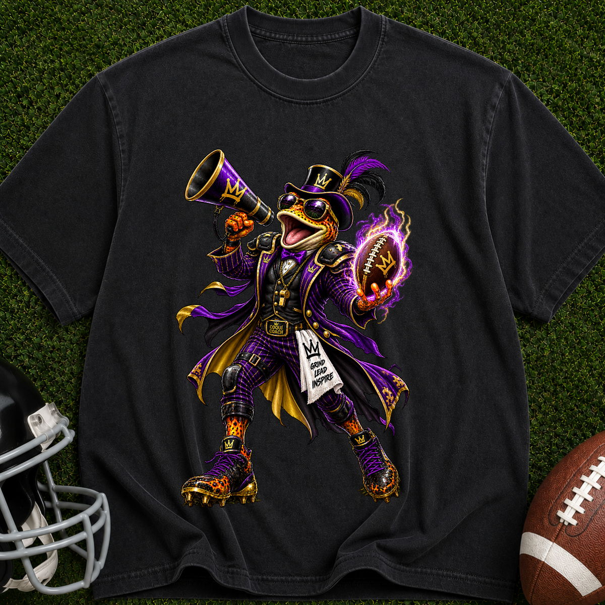 Bard Graphic T-Shirt — Dark Fantasy Bard with Megaphone Art