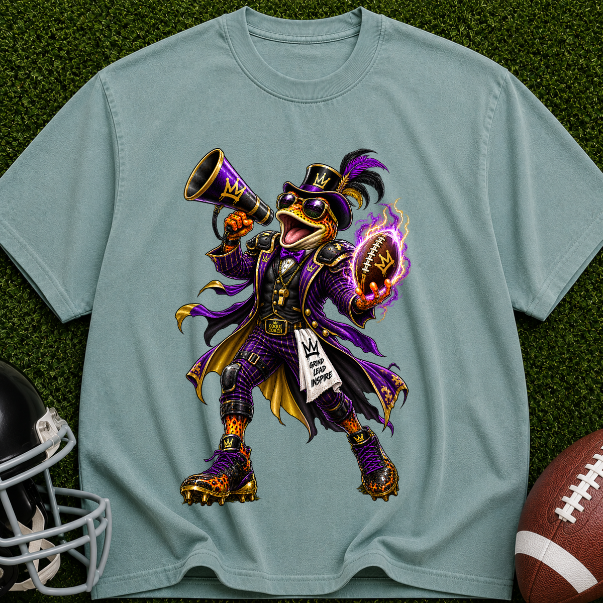 Bard Graphic T-Shirt — Dark Fantasy Bard with Megaphone Art