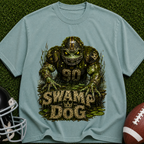 Swamp Dog Football Graphic T-Shirt — Vintage Monster Marsh Jersey Tee