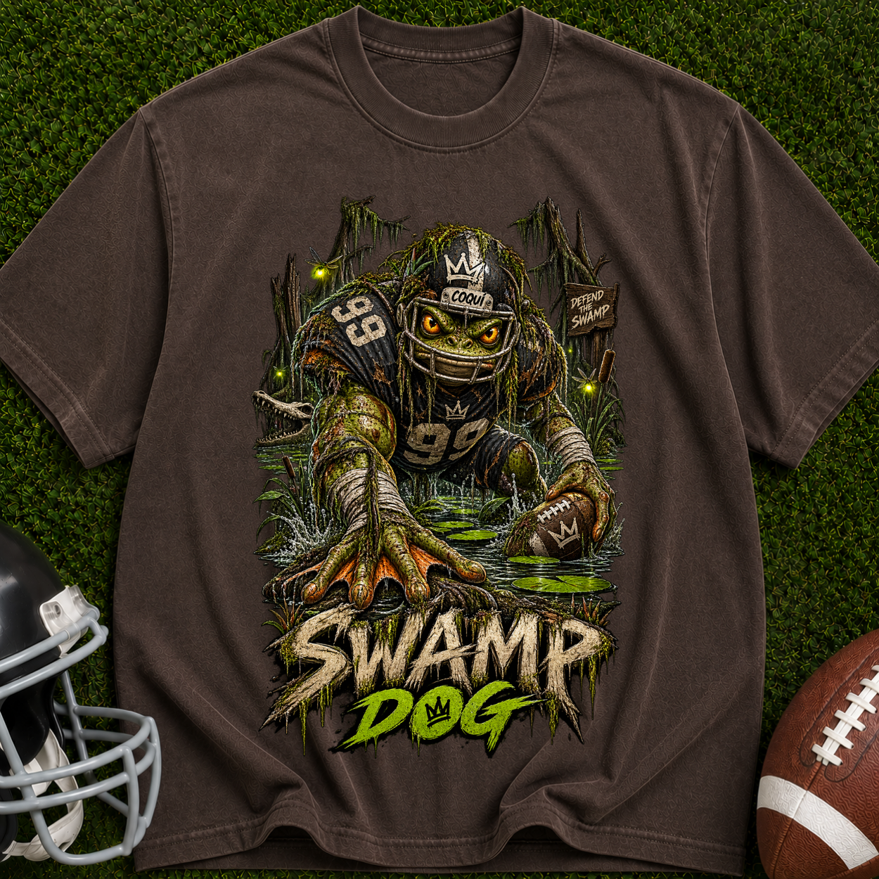 Swamp Dog Graphic T-Shirt — Vintage Football Monster Tee
