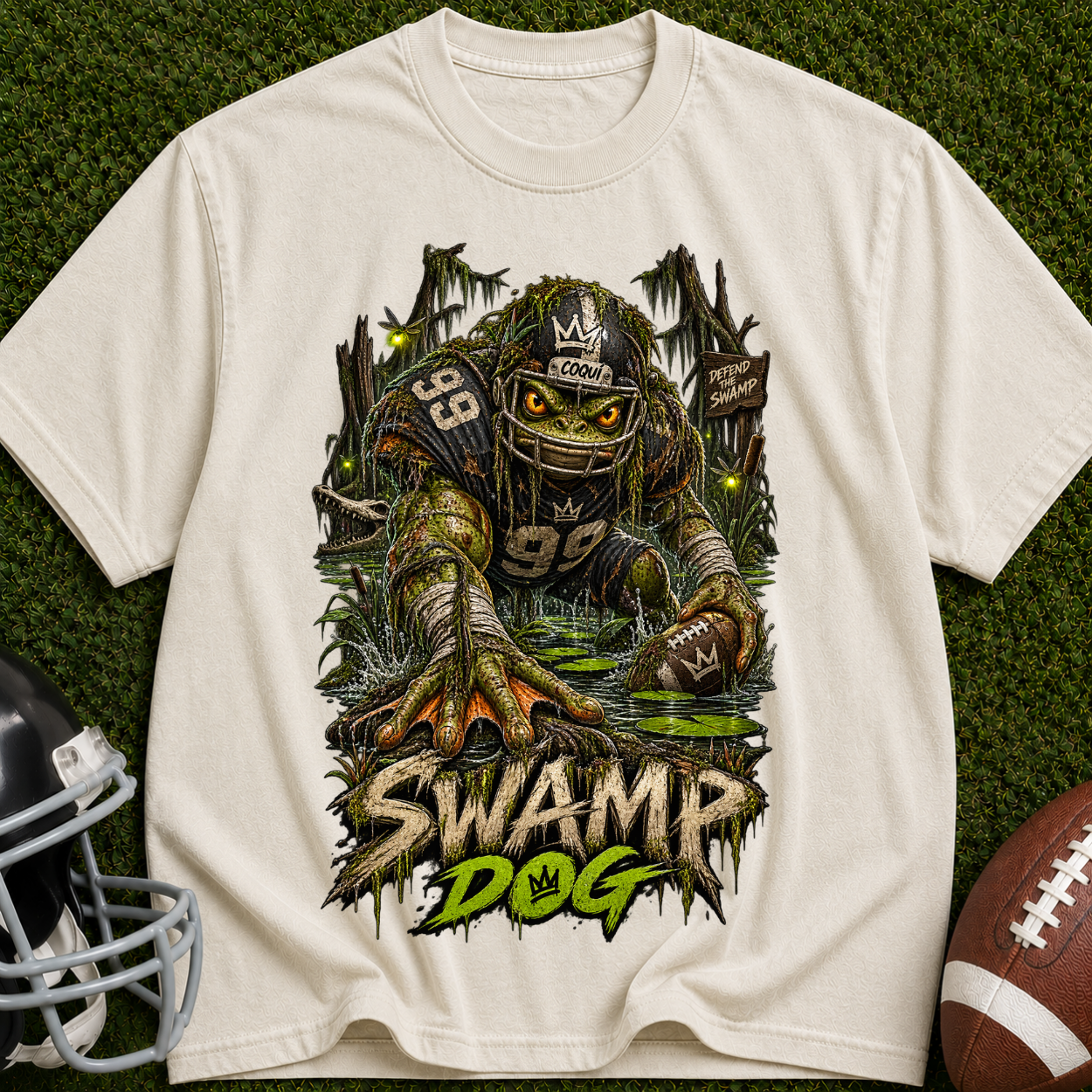 Swamp Dog Graphic T-Shirt — Vintage Football Monster Tee