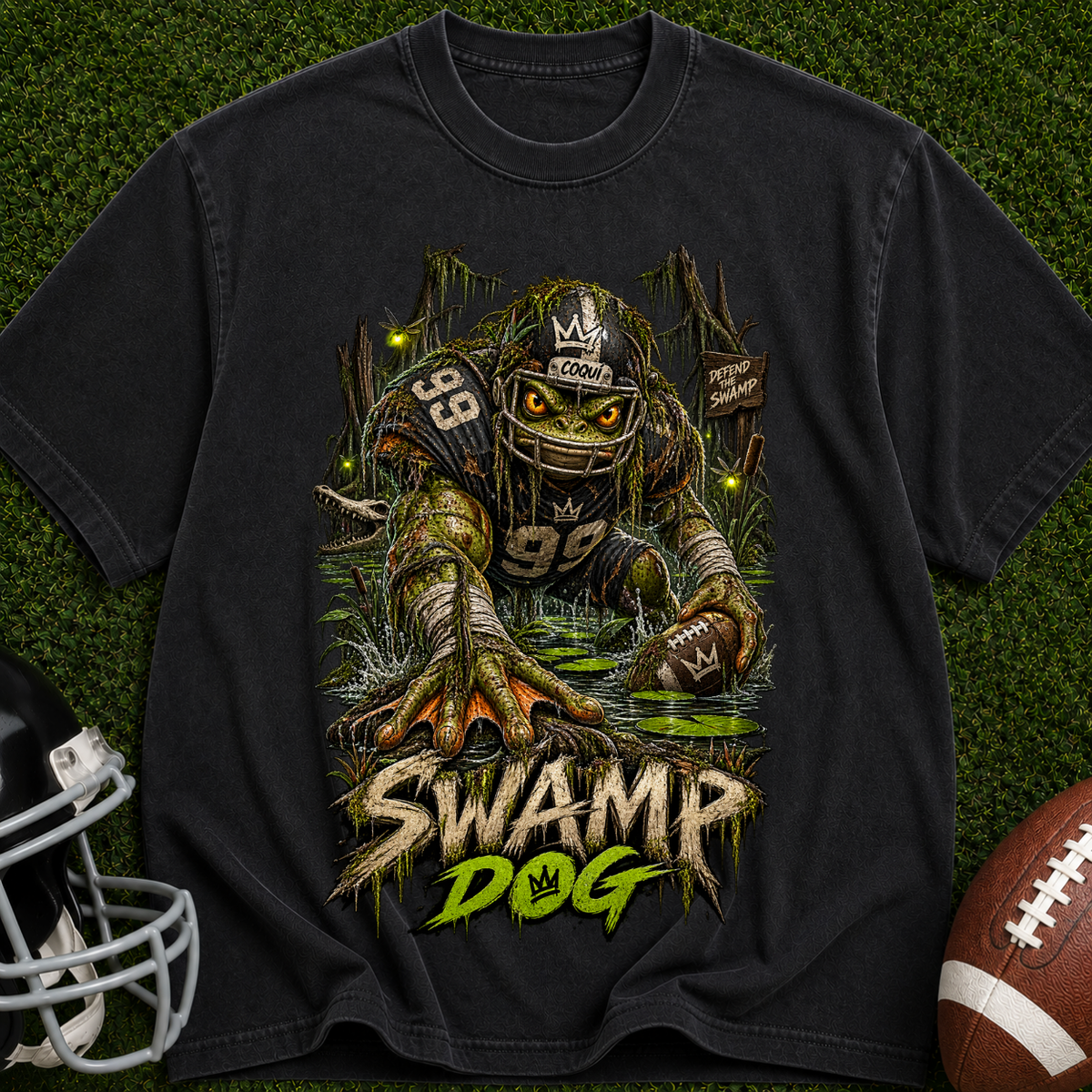 Swamp Dog Graphic T-Shirt — Vintage Football Monster Tee