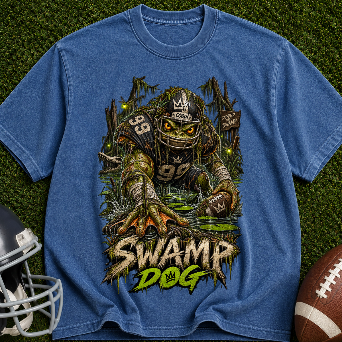 Swamp Dog Graphic T-Shirt — Vintage Football Monster Tee