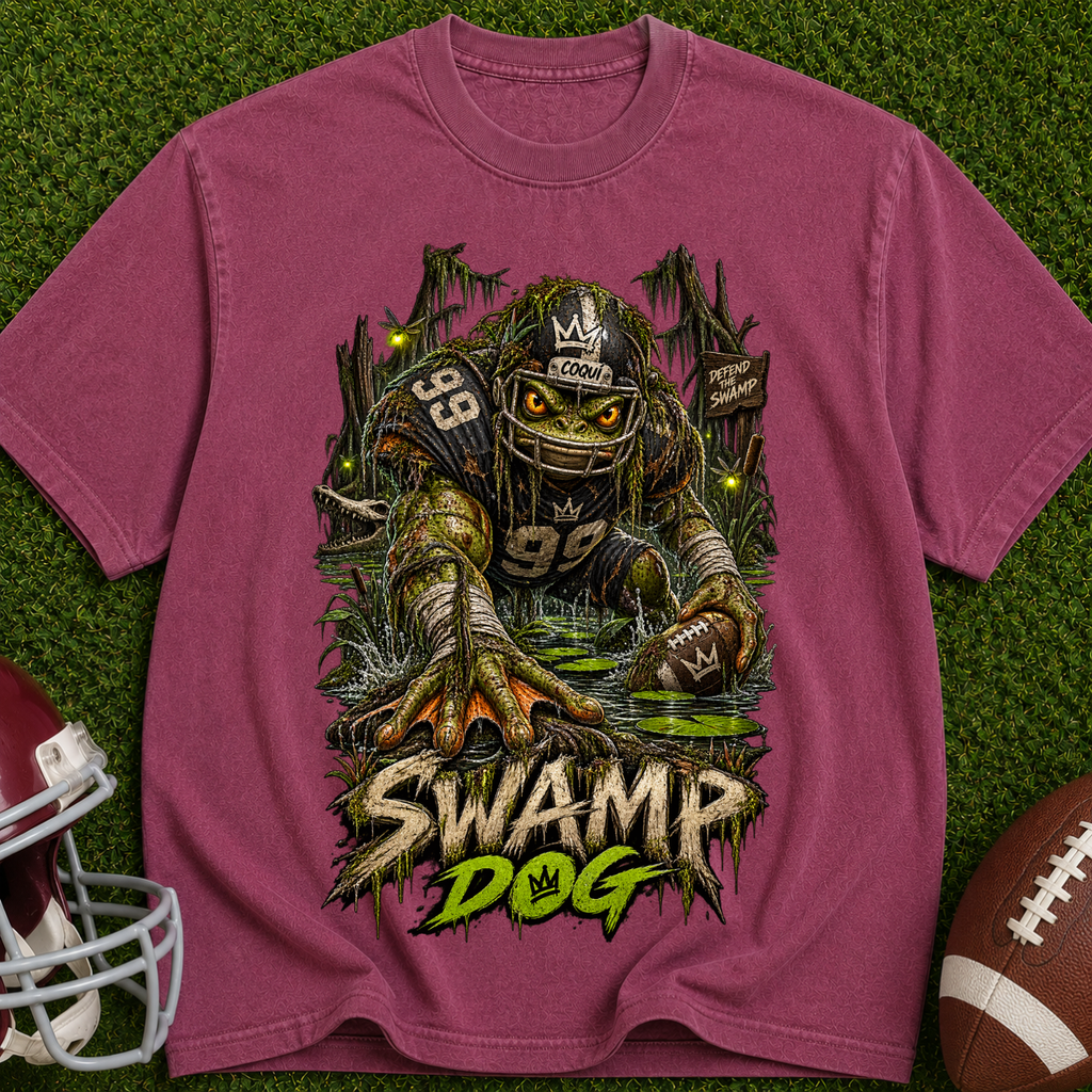 Swamp Dog Graphic T-Shirt — Vintage Football Monster Tee