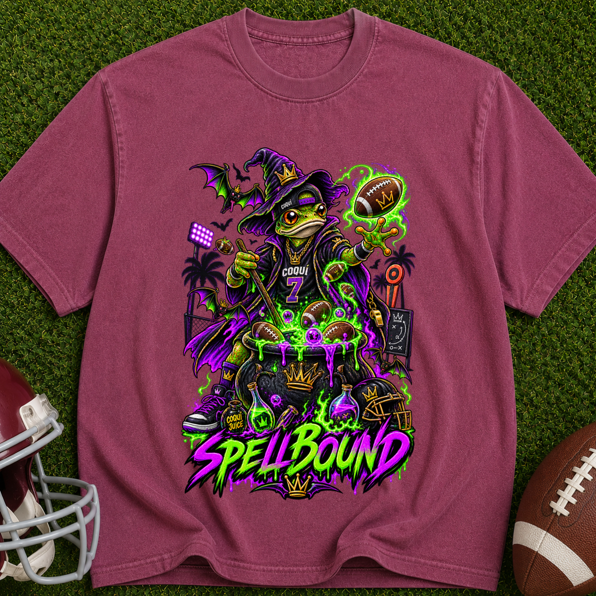 Spellbound Witch T-Shirt — Neon Gothic Magic Graphic Tee