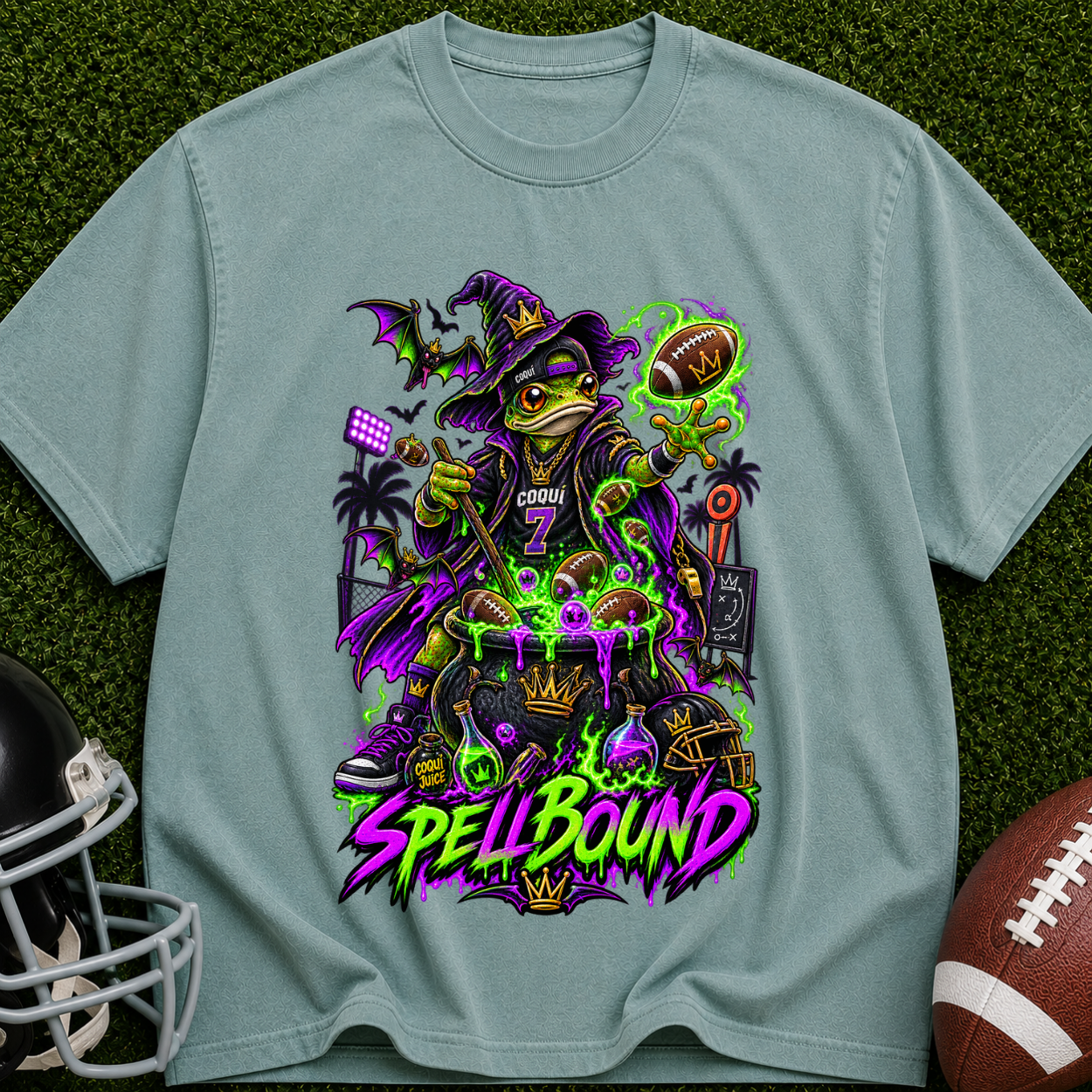 Spellbound Witch T-Shirt — Neon Gothic Magic Graphic Tee