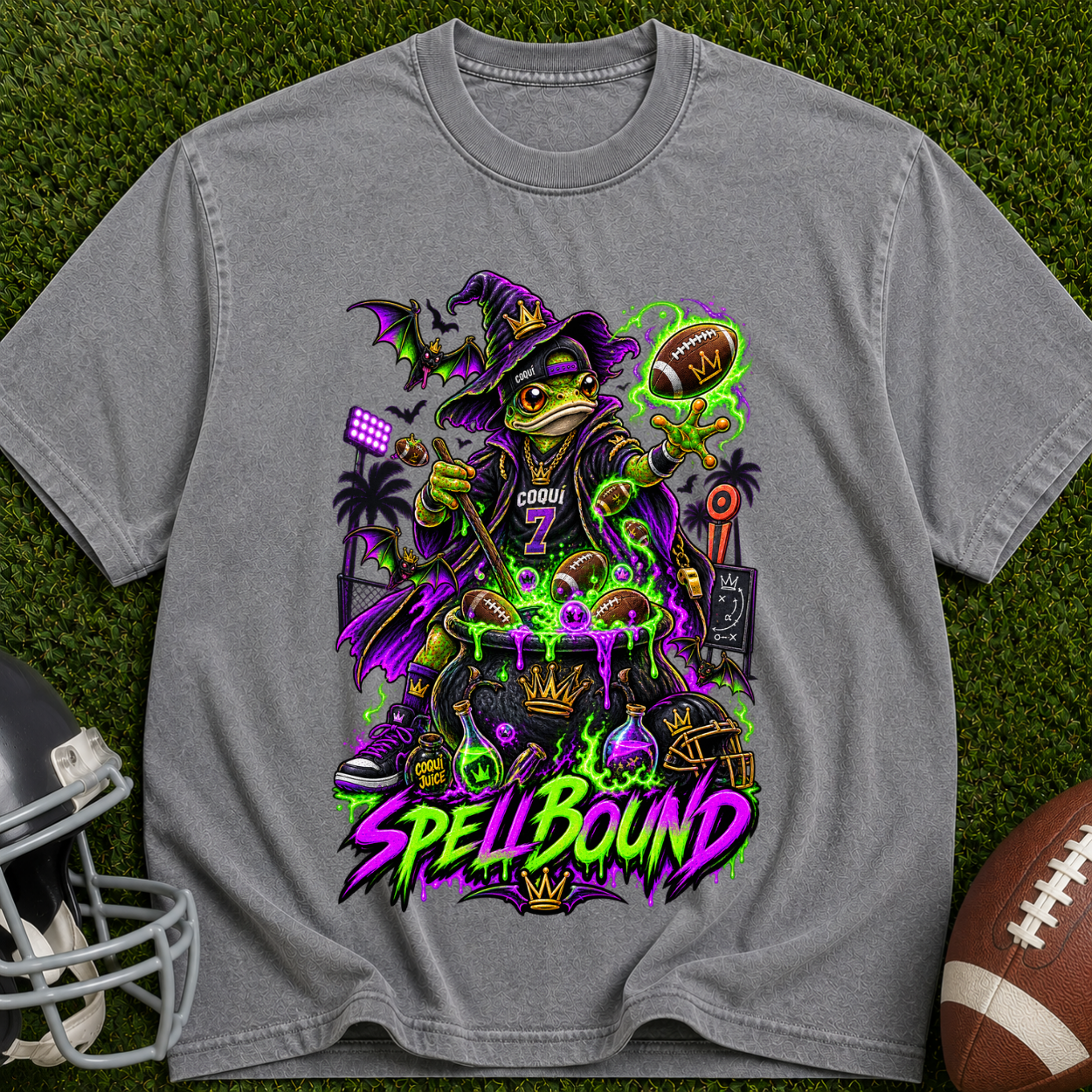 Spellbound Witch T-Shirt — Neon Gothic Magic Graphic Tee