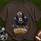 Gridiron General Football T-Shirt — Retro Mascot Graphic Tee