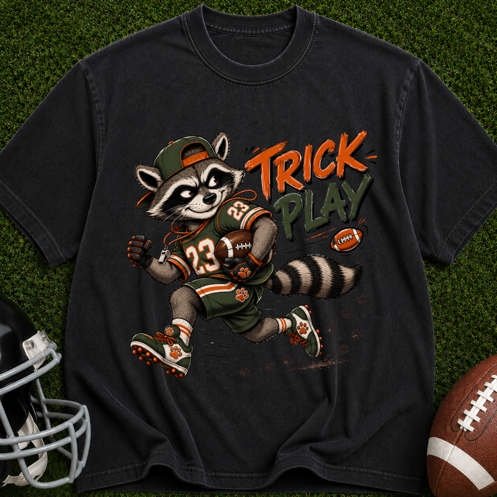 Trick Play Raccoon Football Tee
