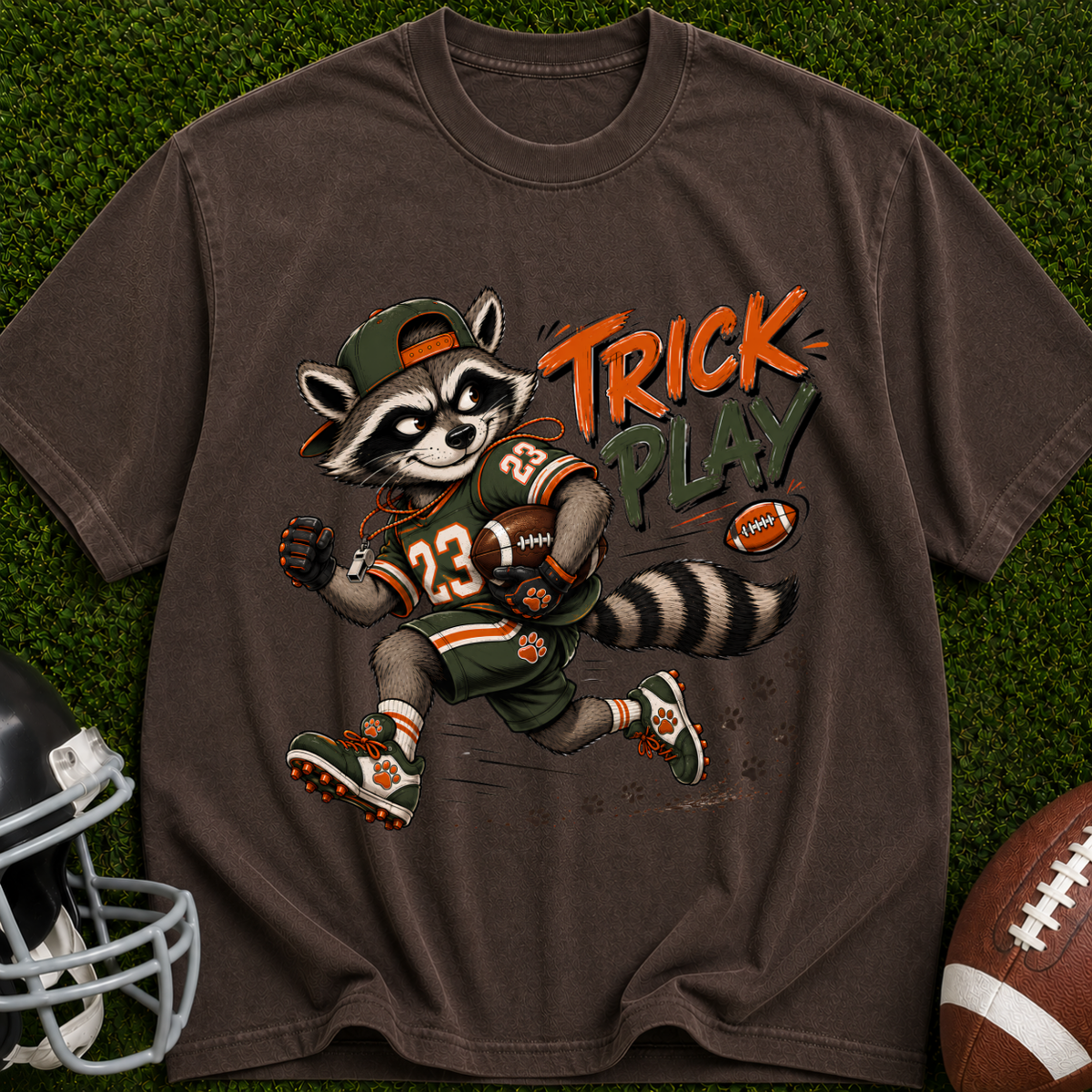 Trick Play Raccoon Football Tee