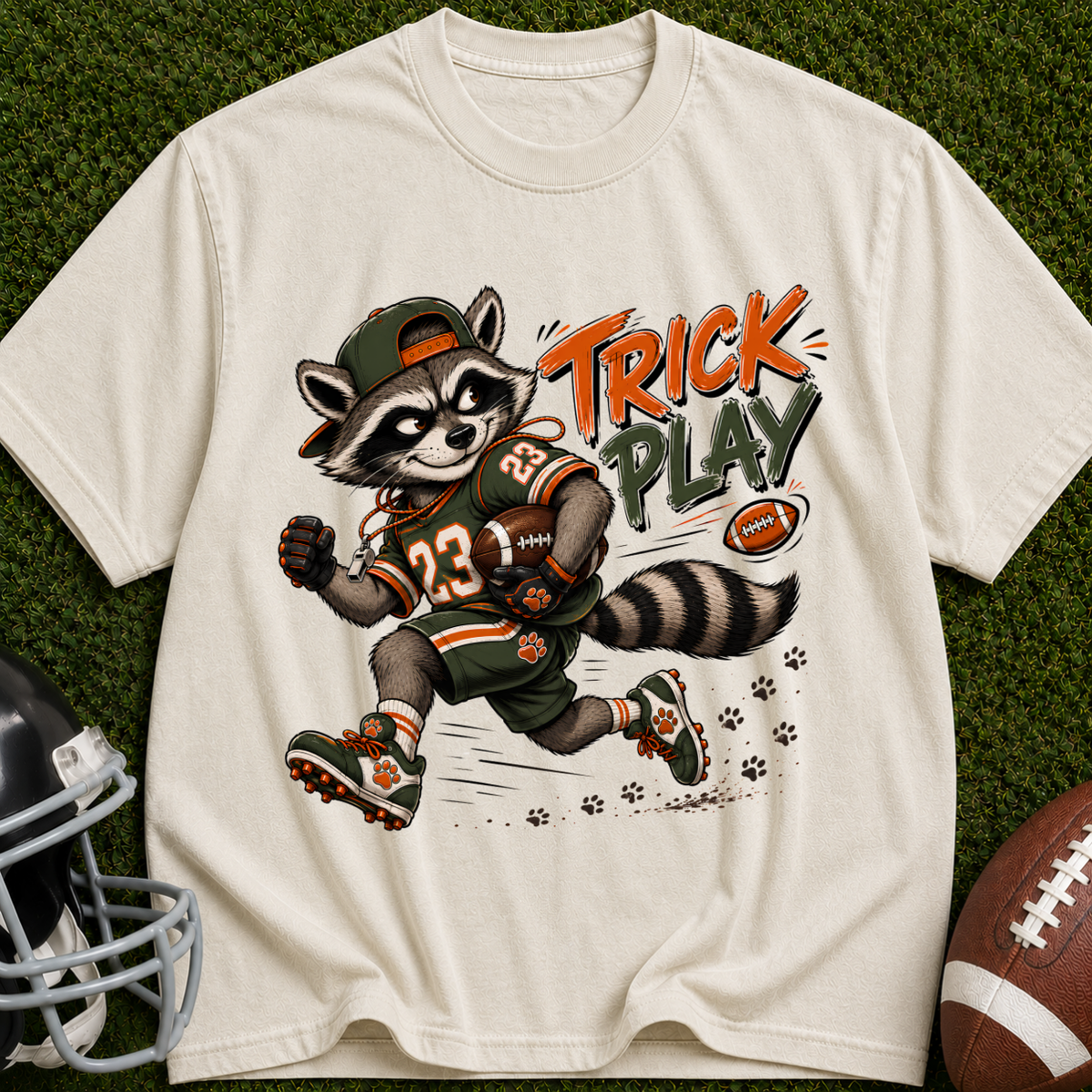Trick Play Raccoon Football Tee