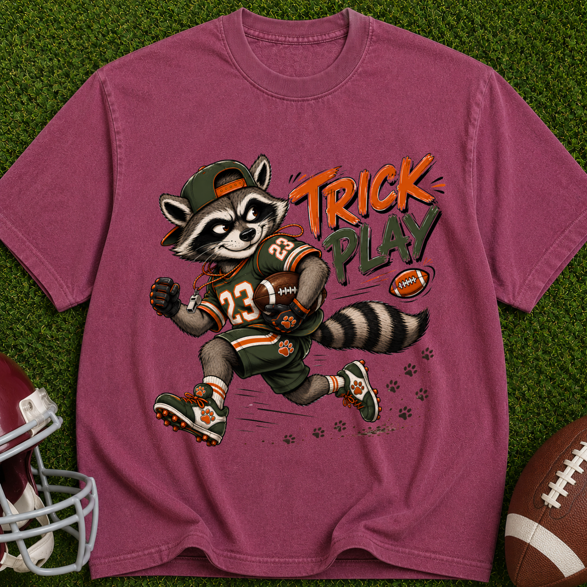 Trick Play Raccoon Football Tee